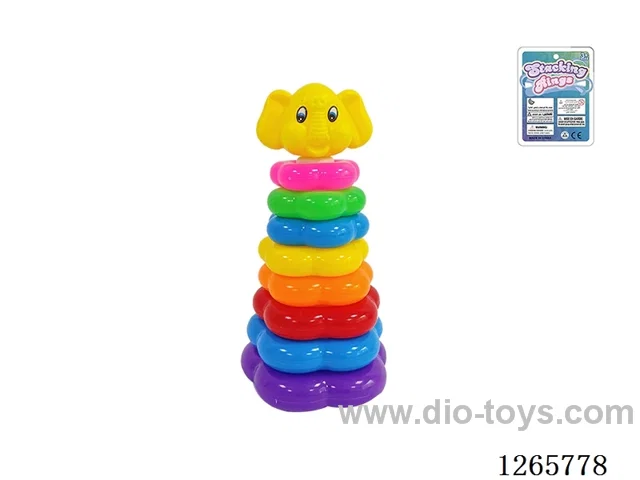 8-Layer Floral Rainbow Stackable Rings (Dumbo)