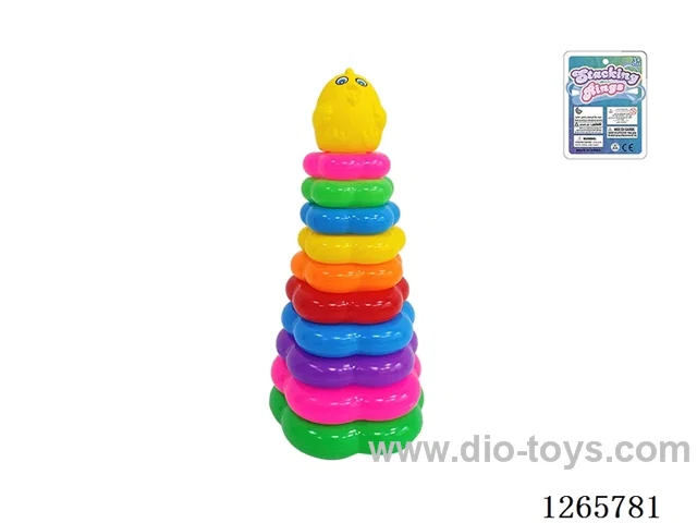 10-Layer Floral Rainbow Stackable Rings (Chick)