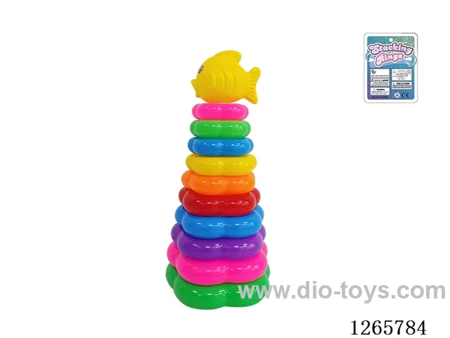 10-Layer Floral Rainbow Stackable Rings (Clownfish)