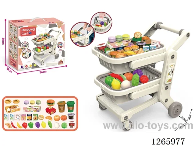Double-Layer Universal Shopping Cart 33PCS