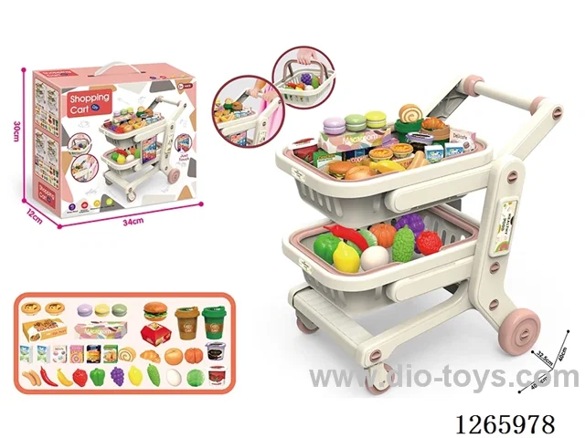 Double-Layer Universal Shopping Cart 33PCS