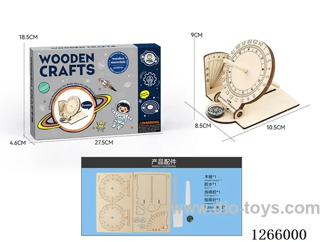 Wooden Educational Experiment - Sundial (12PCS)
