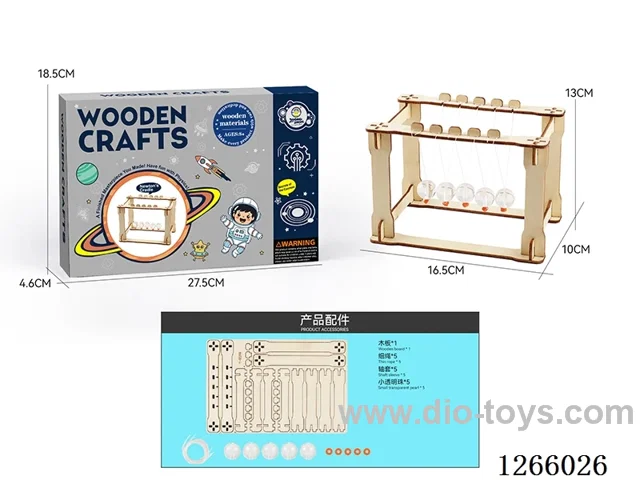 Wooden Educational Experiments - Simple Newton's Pendulum (40PCS)