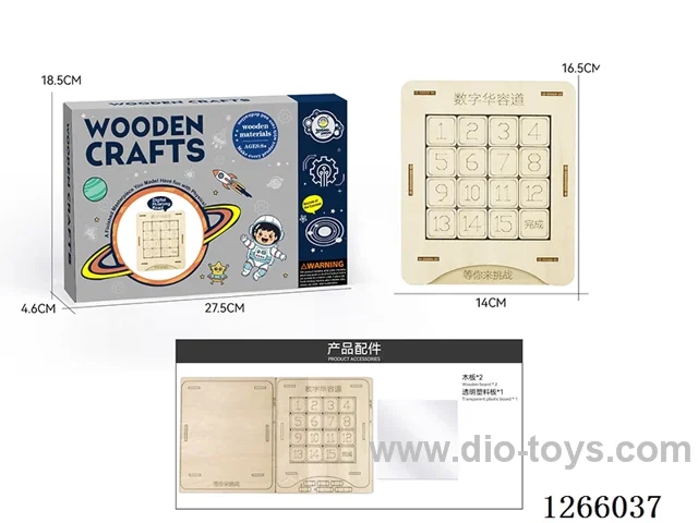 Wooden Educational Experiment - Digital Sliding Puzzle (25PCS)
