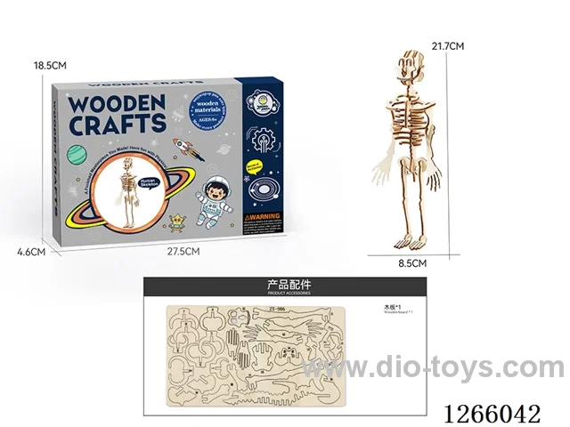 Wooden Educational Experiment - Human Skeleton (25PCS)