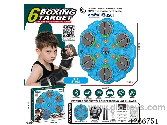 6-Button Smart Bluetooth Music Punching Target included battery