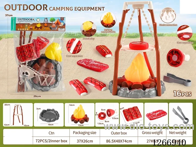 16PCS Outdoor Camping Set W L/M not included battery