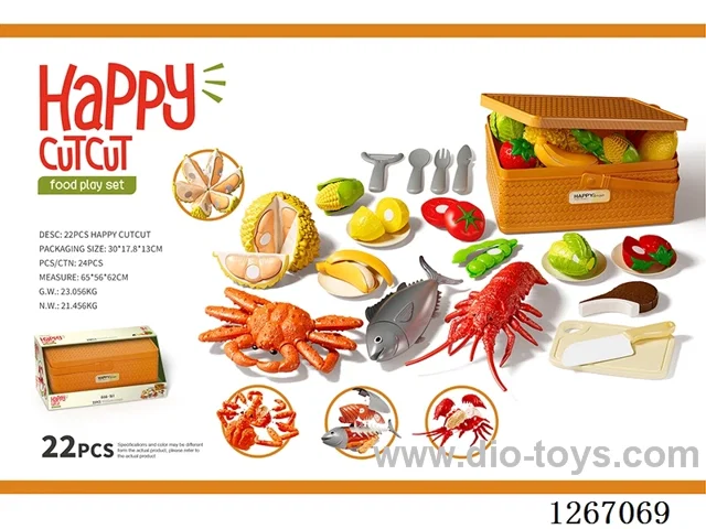 22PCS Lobster, King Crab, Tuna, Durian Fruit Cutting Set