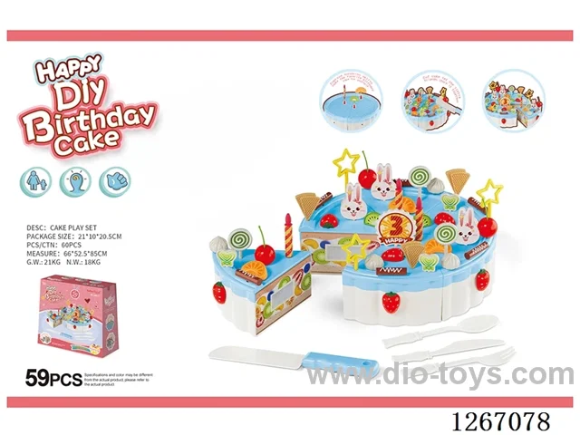 59PCS Single-Layer DIY Birthday Cake