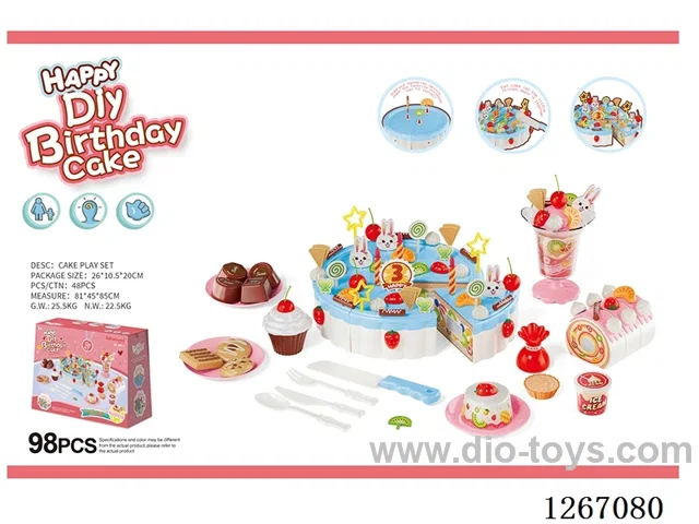 98PCS Single-Layer DIY Birthday Cake