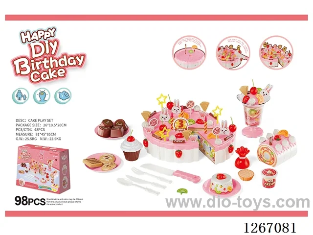 98PCS Single-Layer DIY Birthday Cake