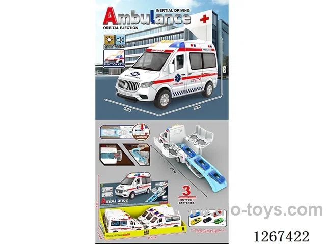 6PCS Rail-Launched Inertial car with music/1 free wheel alloy car
