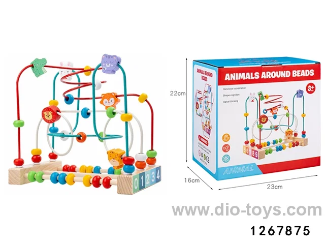 wooden maze in  color box