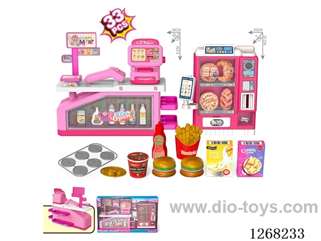 Cashier Counter Vending Machine Hamburger Set 33PCS