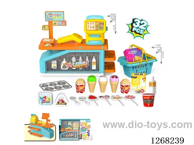 Cashier Counter Shopping Basket Lollipop Set 32PCS