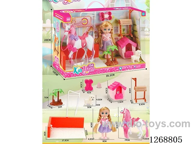 Barbie Farm Horse + Bathing Bar Set