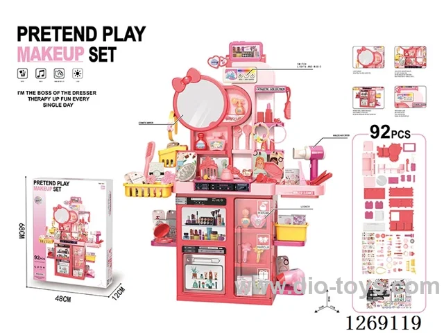 Dressing Table (Lights & Music) (3*AA Batteries Not Included) (92PCS)