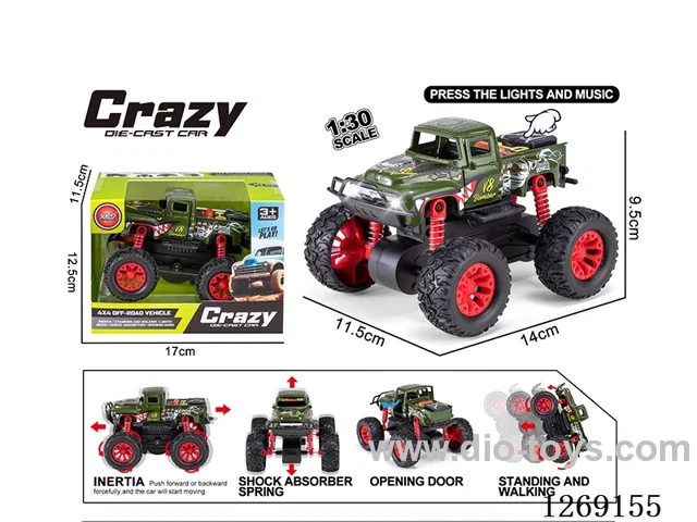 1:30 dual-inertia alloy car W L/M included battery