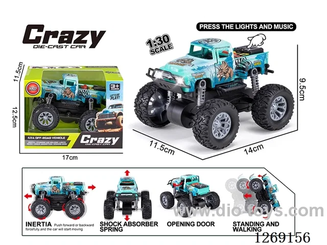 1:30 dual-inertia alloy car W L/M included battery