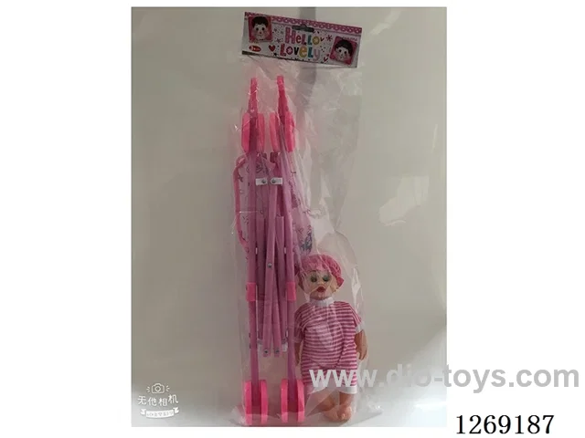 55CM Plastic stroller with 12-inch empty doll
