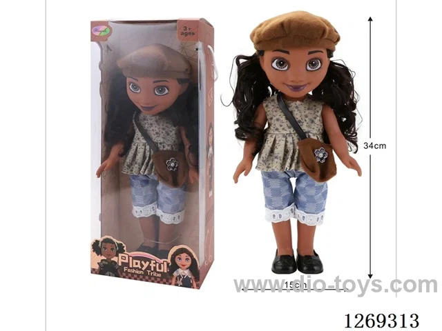 18-inch fully-vinyl black female doll with four-tone IC included battery