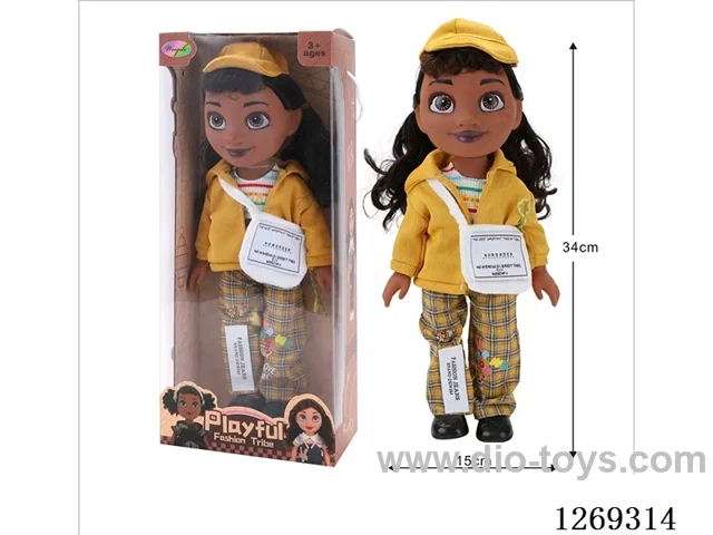 18-inch fully-vinyl black female doll with four-tone IC included battery
