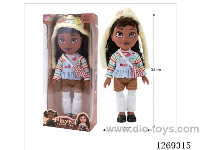 18-inch fully-vinyl black female doll with four-tone IC included battery