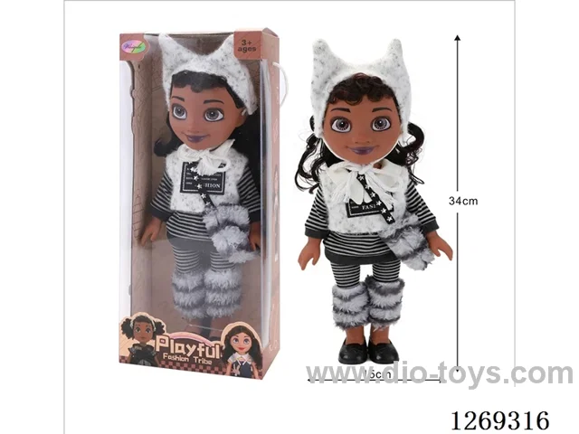 18-inch fully-vinyl black female doll with four-tone IC included battery