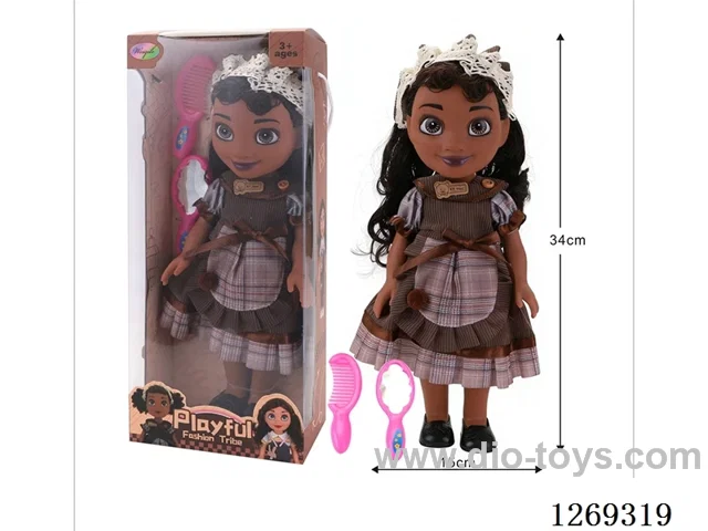 18-inch fully-vinyl black female doll with four-tone IC included battery