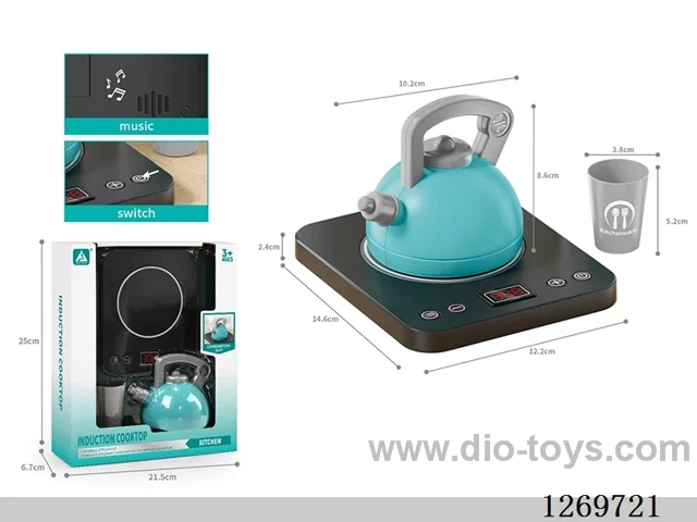 Battery-Powered Stove Set (Features: Lights and sound effects; 3 AAA batteries not included)