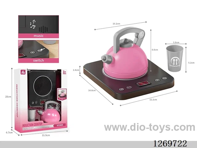 Battery-Powered Stove Set (Features: Lights and sound effects; 3 AAA batteries not included)