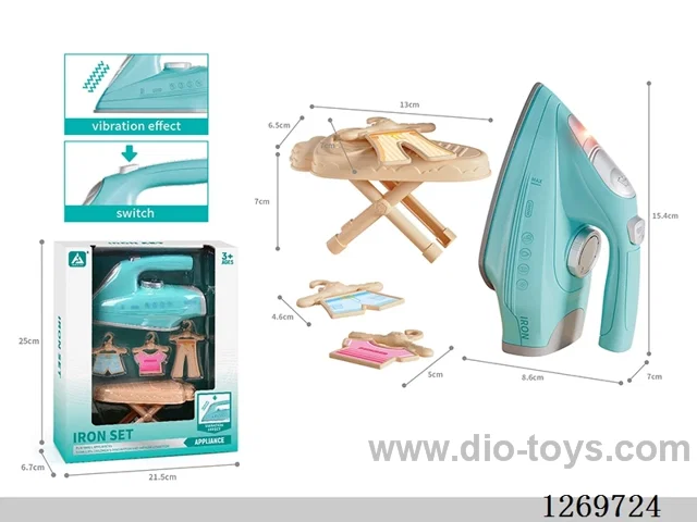 Electric Iron Set (Features: Vibration, lights; 2 AA batteries not included)