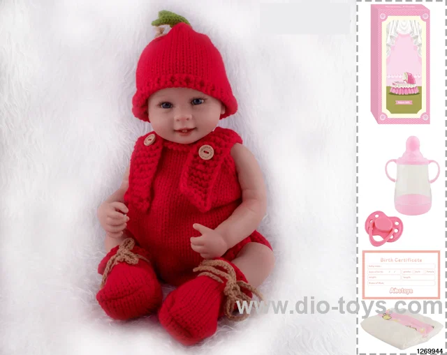 48CM Doll（Soft Rubber High-Fidelity(Hand-painted Hair, High-Quality Painting) Bottle, Magnetic Sippy Cup, Diapers, Birth card