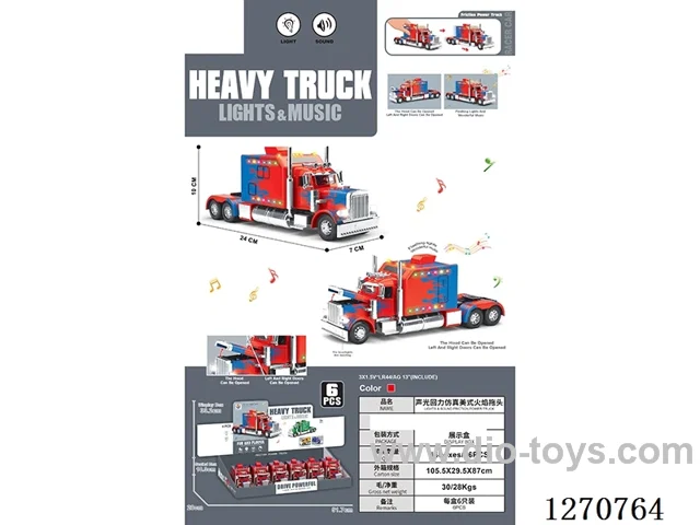 pull back car W L/M 6PCS