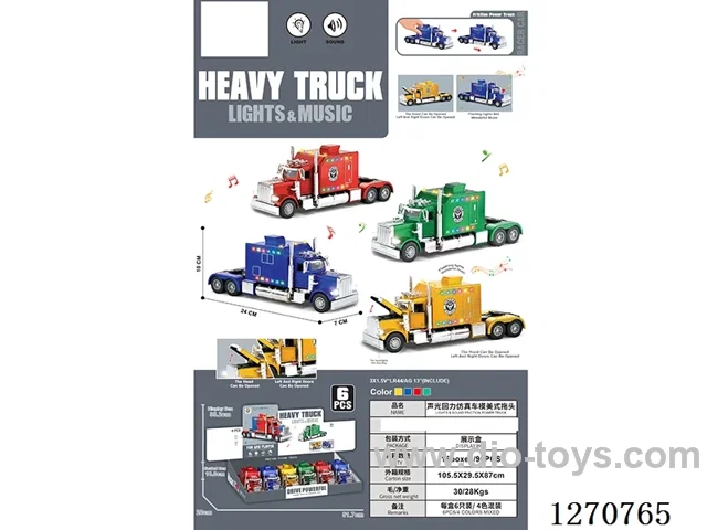 pull back car W L/M 6PCS