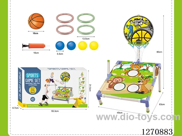 3-in-1 Basketball Ring Toss Combo Set