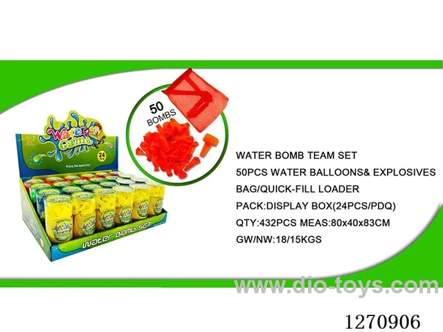 50 Water Balloons + Carry Bag -- 24 Tubes
