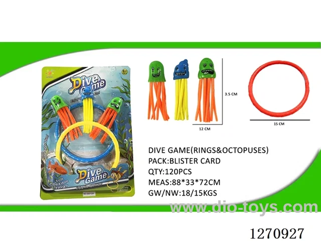 3 diving jellyfish + 2 diving rings