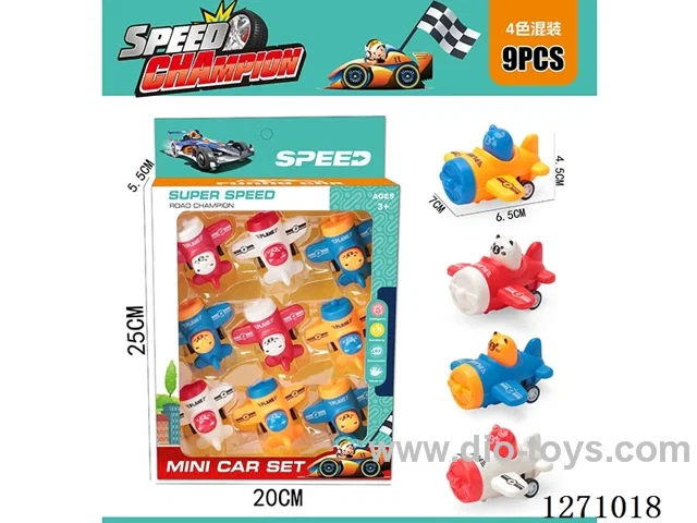 9PCS pull back airplane