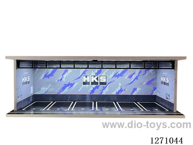 1:64 Light-up Garage/Parking Lot Alloy Car Storage Display Rack (with Acrylic Dust-proof Door)