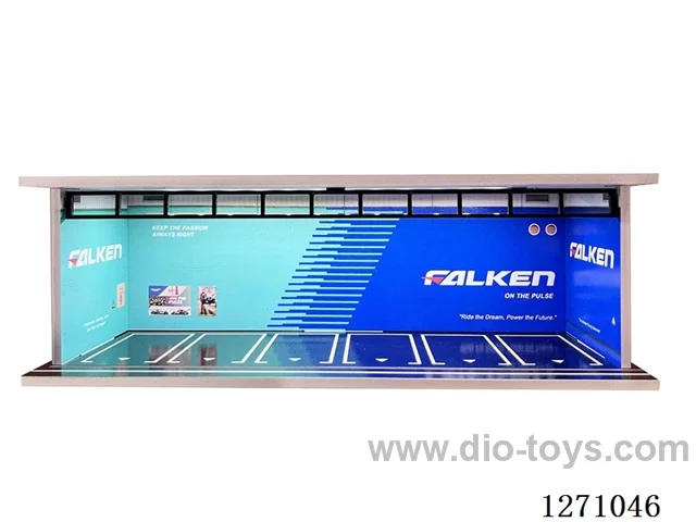 1:64 Light-up Garage/Parking Lot Alloy Car Storage Display Rack (with Acrylic Dust-proof Door)