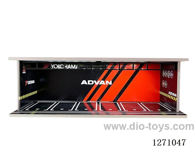 1:64 Light-up Garage/Parking Lot Alloy Car Storage Display Rack (with Acrylic Dust-proof Door)