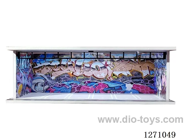 1:64 Light-up Garage/Parking Lot Alloy Car Storage Display Rack (with Acrylic Dust-proof Door)
