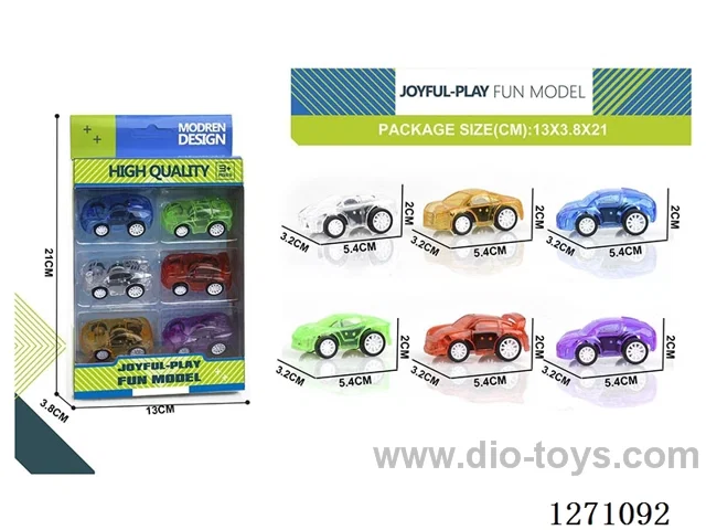 6pcs Pull-back Cars