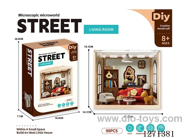 Micro Play House Living Room Set (Flat Ceiling with Lights)