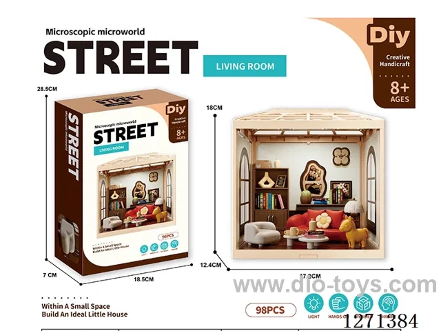 Micro Play House Living Room Set (Decorative Ceiling, No Lights)