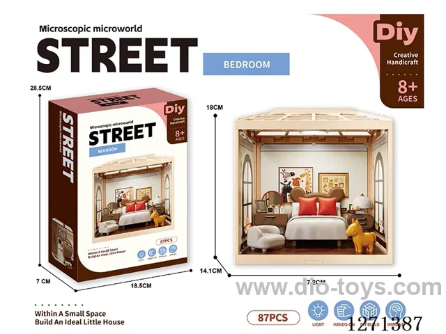 Micro Play House Bedroom Set (Decorative Ceiling with Lights)