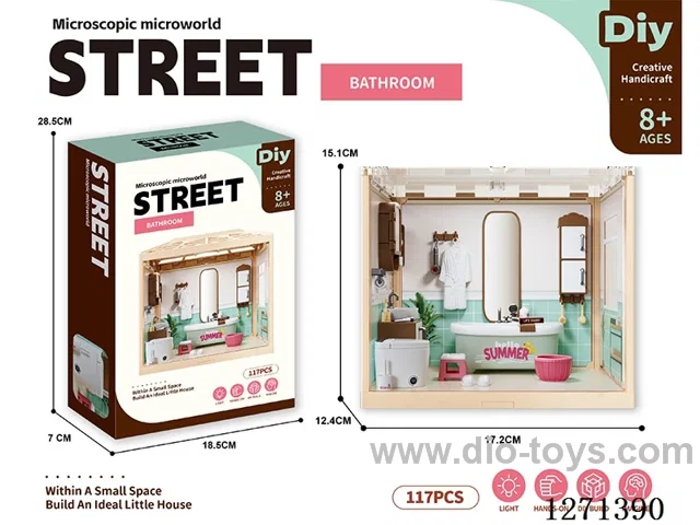 Micro Play House Bathroom Set (Flat Ceiling without Lights)