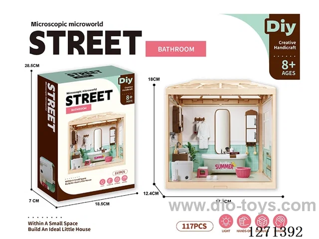 Micro Play House Bathroom Set (Decorative Ceiling without Lights)