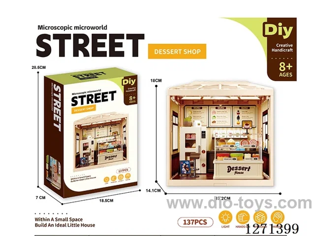 Micro Play House Dessert Set (Shaped Roof, With Lights)